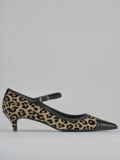 Décolleté tacco 3cm camoscio multicolor