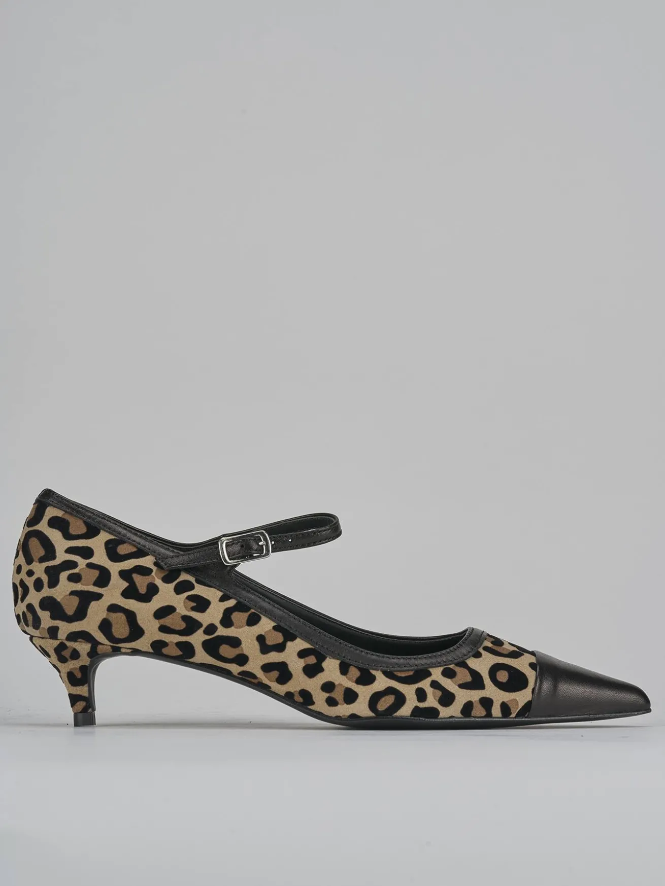 Décolleté tacco 3cm camoscio multicolor