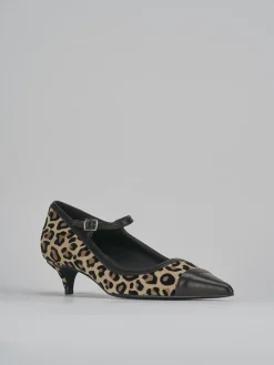 Décolleté tacco 3cm camoscio multicolor