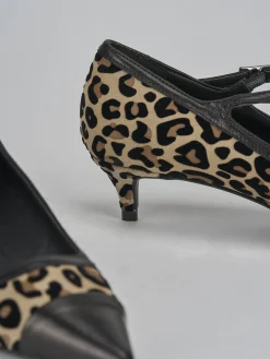 Décolleté tacco 3cm camoscio multicolor