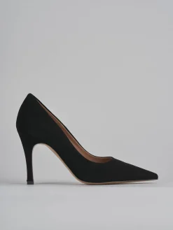 Décolleté tacco 9cm camoscio nero