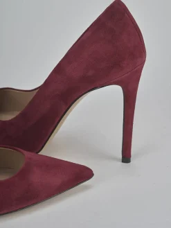 Décolleté tacco 10cm camoscio bordo'