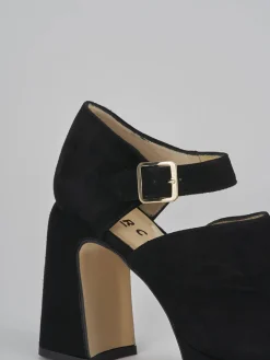 Décolleté tacco 9cm camoscio nero