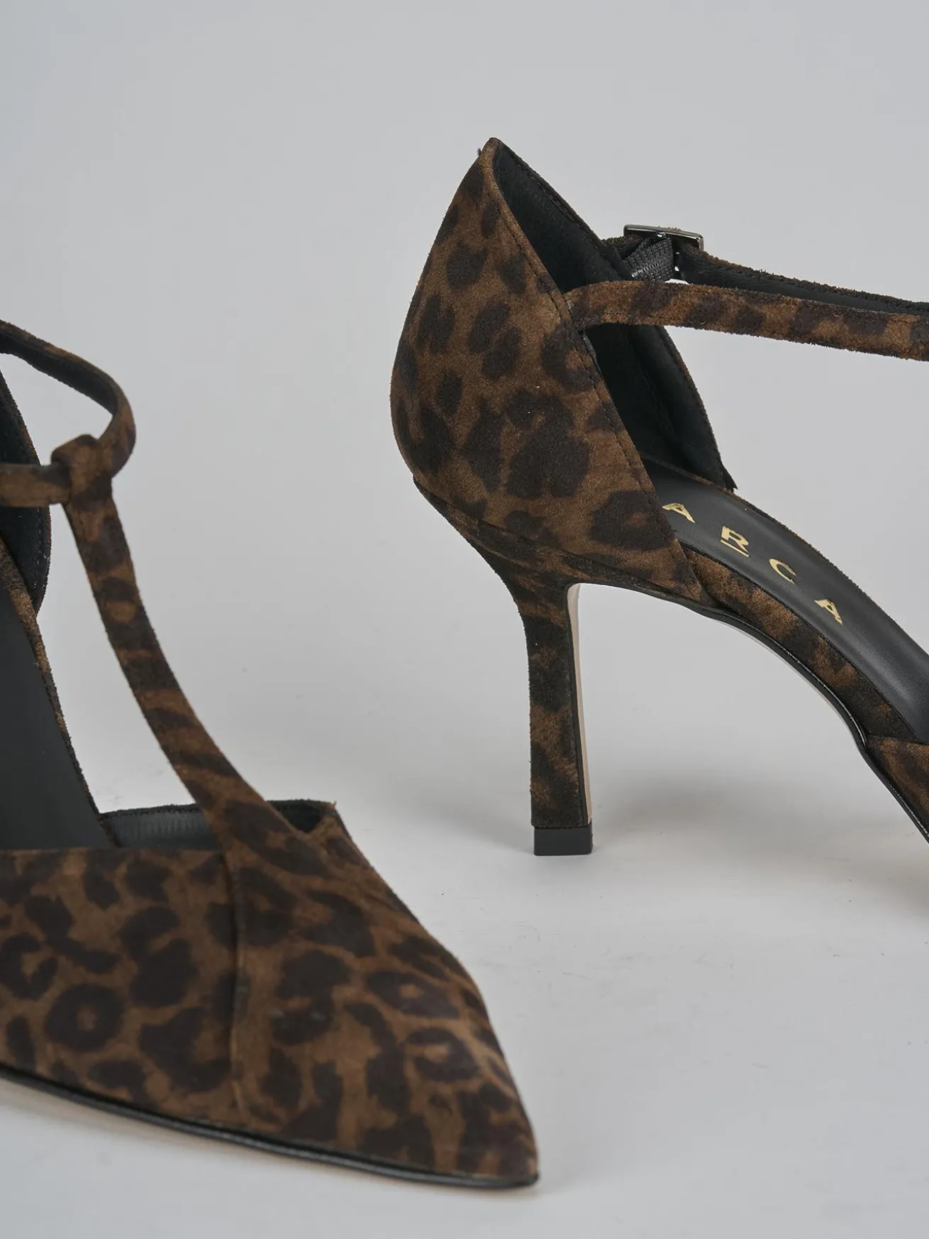 Décolleté tacco 8cm camoscio multicolor