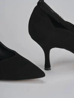 Décolleté tacco 7cm camoscio nero