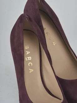 Décolleté tacco 7cm camoscio bordo'