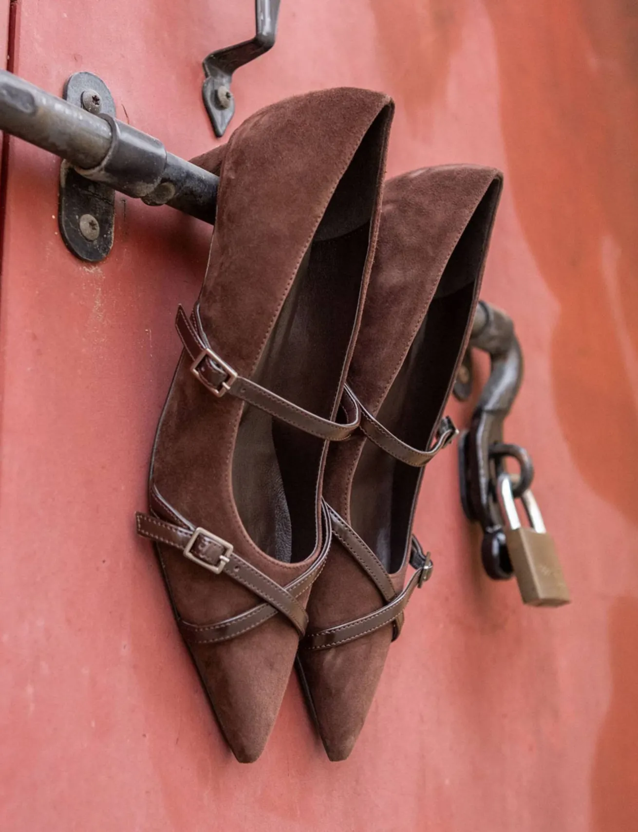 Décolleté tacco 5cm camoscio testa