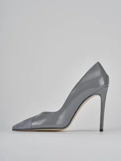 Décolleté tacco 11cm camoscio grigio