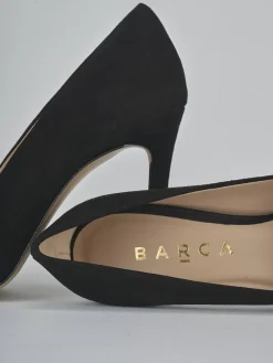 Décolleté tacco 10cm camoscio nero