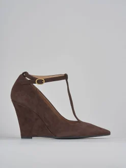 Décolleté tacco 9cm camoscio testa