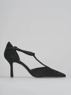 Décolleté tacco 8cm camoscio nero