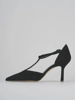 Décolleté tacco 8cm camoscio nero