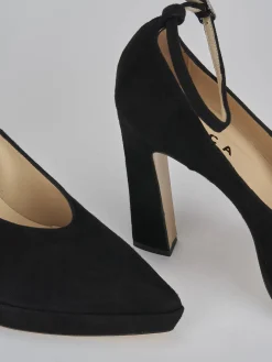 Décolleté tacco 11cm camoscio nero