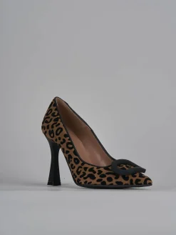 Décolleté tacco 9cm camoscio multicolor