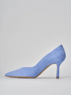 Décolleté tacco 7cm camoscio jeans