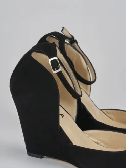 Décolleté tacco 8cm camoscio nero