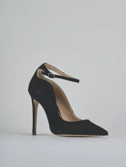 Décolleté tacco 10cm camoscio nero