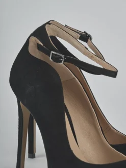 Décolleté tacco 10cm camoscio nero