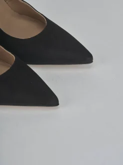 Décolleté tacco 10cm camoscio nero