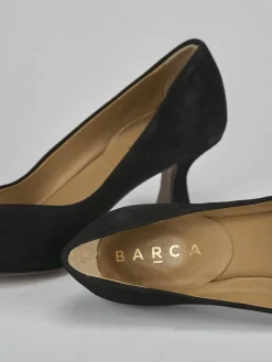 Décolleté tacco 5cm camoscio nero