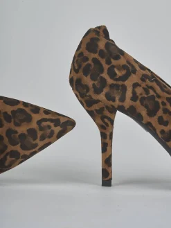 Décolleté tacco 7cm camoscio multicolor