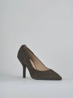 Décolleté tacco 7cm camoscio testa