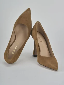 Décolleté tacco 9cm camoscio marrone