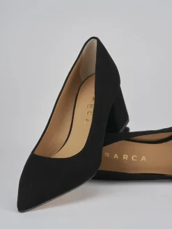 Décolleté tacco 5cm camoscio nero