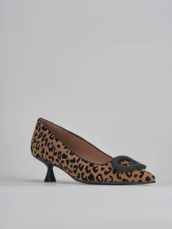 Décolleté tacco 5cm camoscio multicolor