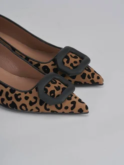 Décolleté tacco 5cm camoscio multicolor