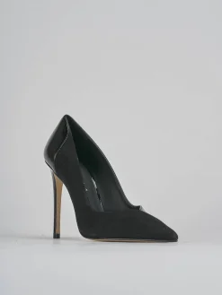 Décolleté tacco 11cm camoscio nero
