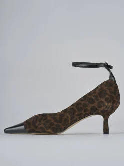 Décolleté tacco 6cm camoscio nero