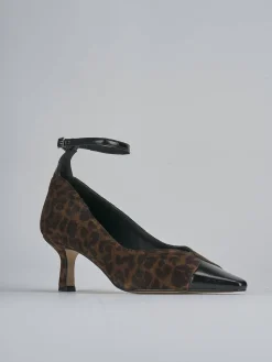 Décolleté tacco 6cm camoscio nero