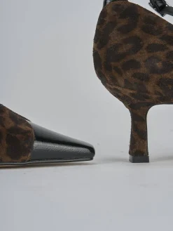 Décolleté tacco 6cm camoscio nero