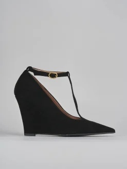 Décolleté tacco 9cm camoscio nero