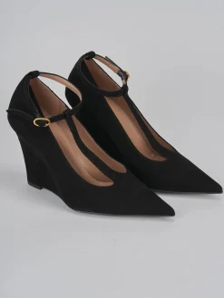 Décolleté tacco 9cm camoscio nero