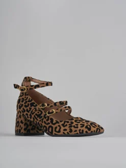 Décolleté tacco 5cm camoscio multicolor