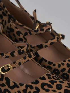 Décolleté tacco 5cm camoscio multicolor