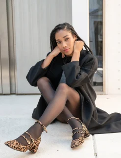 Décolleté tacco 5cm camoscio multicolor