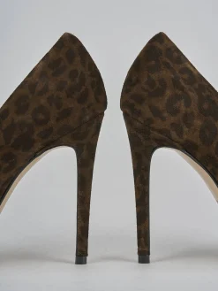 Décolleté tacco 10cm camoscio multicolor