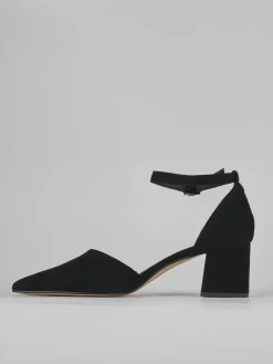 Décolleté tacco 5cm camoscio nero