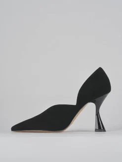 Décolleté tacco 9cm camoscio nero