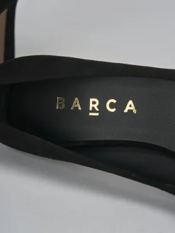 Décolleté tacco 7cm camoscio nero