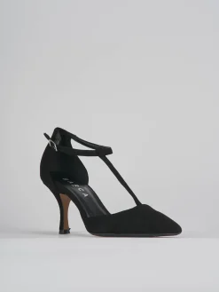 Décolleté tacco 7cm camoscio nero