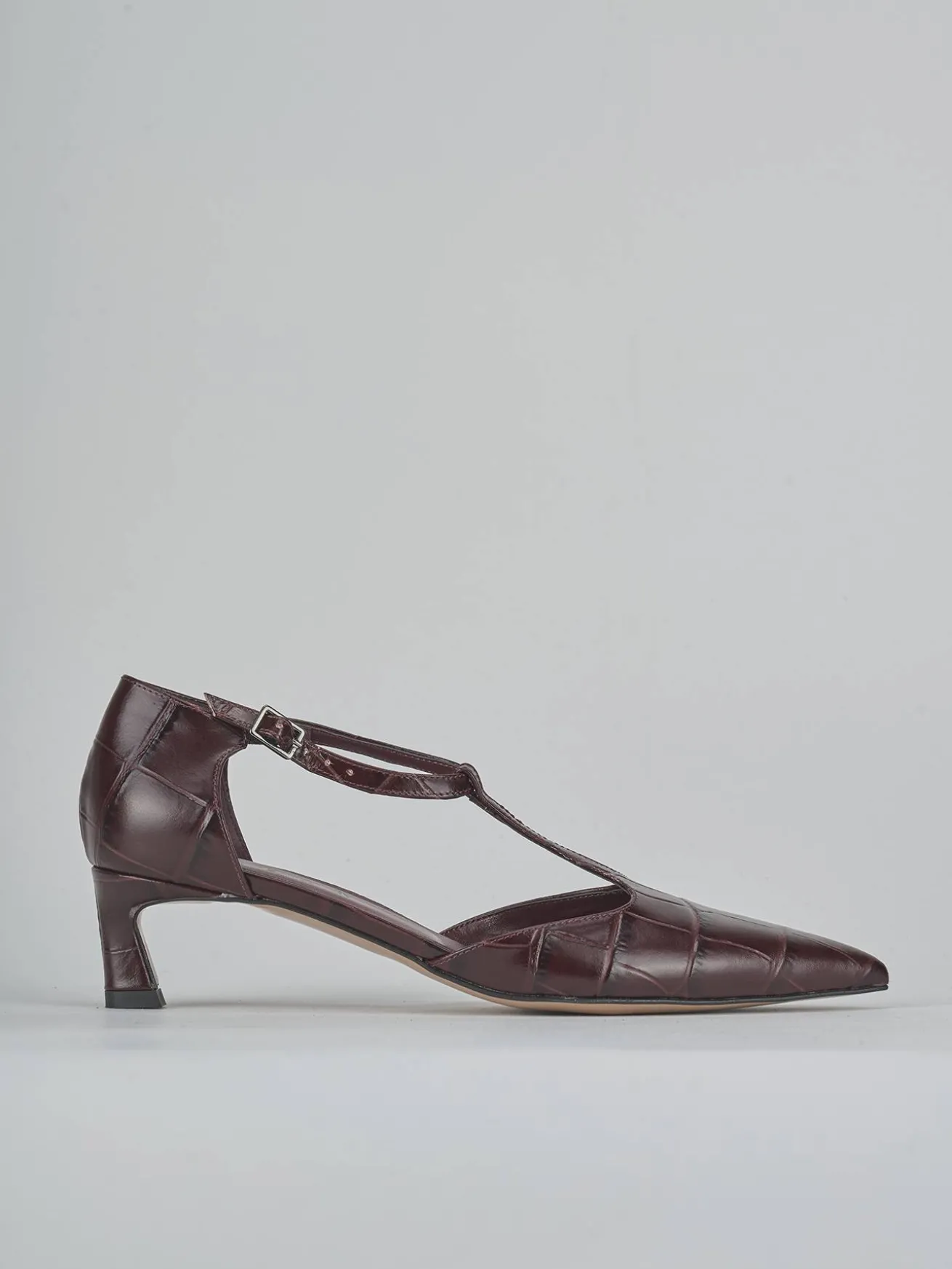 Décolleté tacco 5cm cocco bordo'