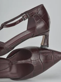 Décolleté tacco 5cm cocco bordo'