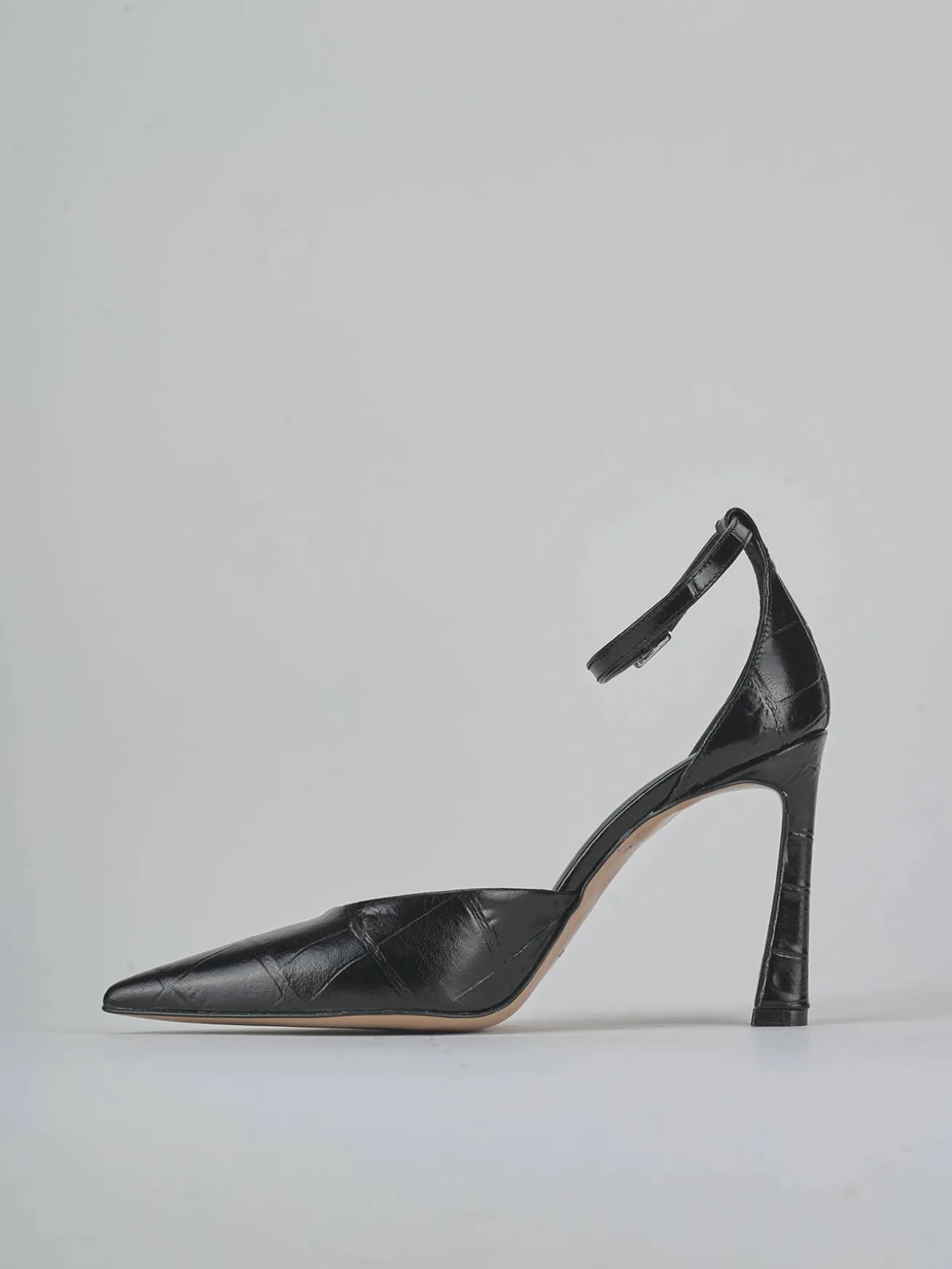 Décolleté tacco 9cm cocco nero