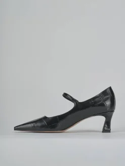 Décolleté tacco 6cm cocco nero