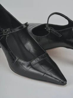 Décolleté tacco 6cm cocco nero