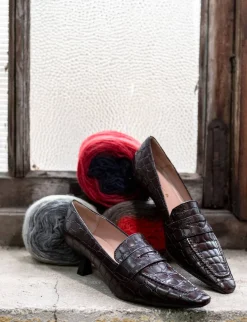 Décolleté tacco 5cm cocco testa